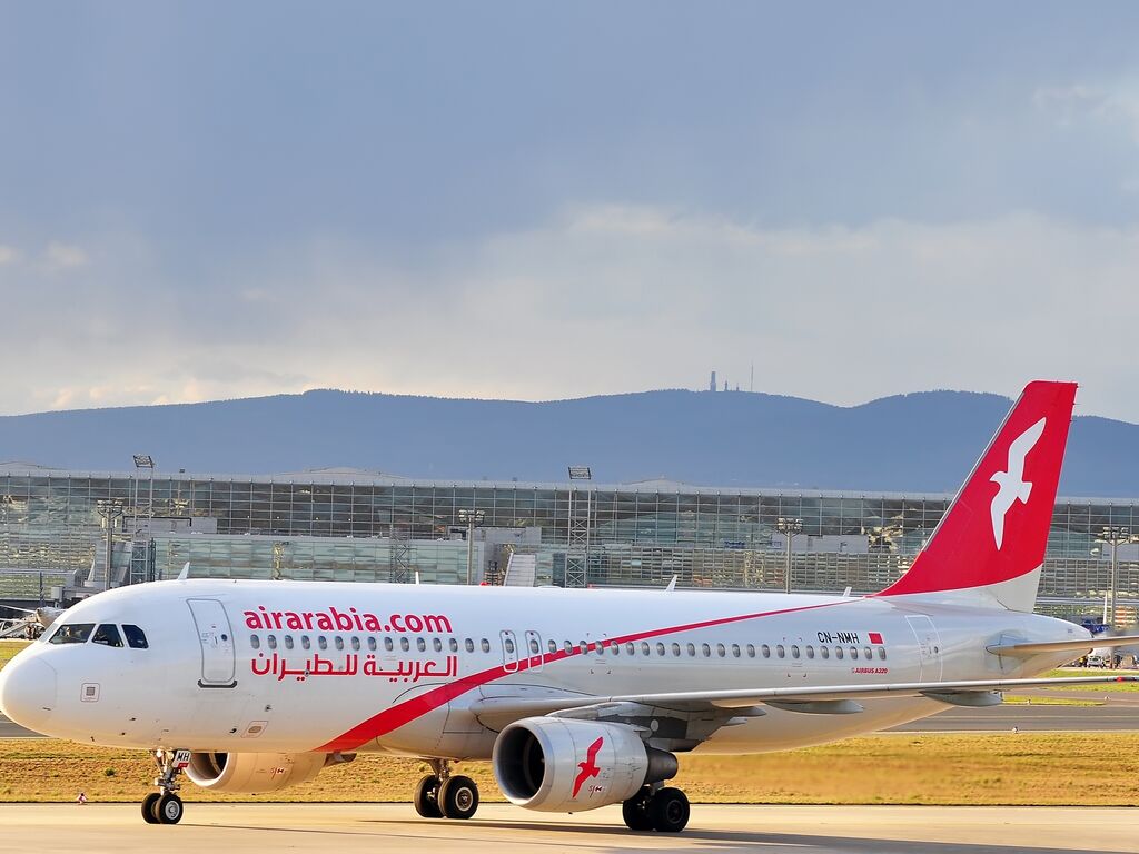 Airplane of AIR ARABIA in the Frankfurt airport